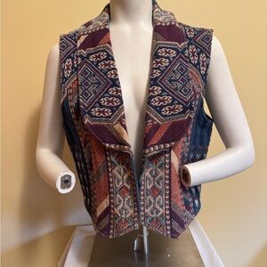 Vintage Every Stitch Counts Western Tapestry Vest